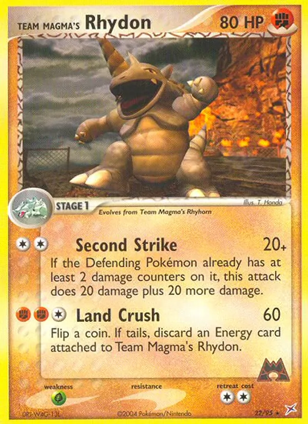 Team Magma's Rhydon — Team Magma vs Team Aqua 22/95
