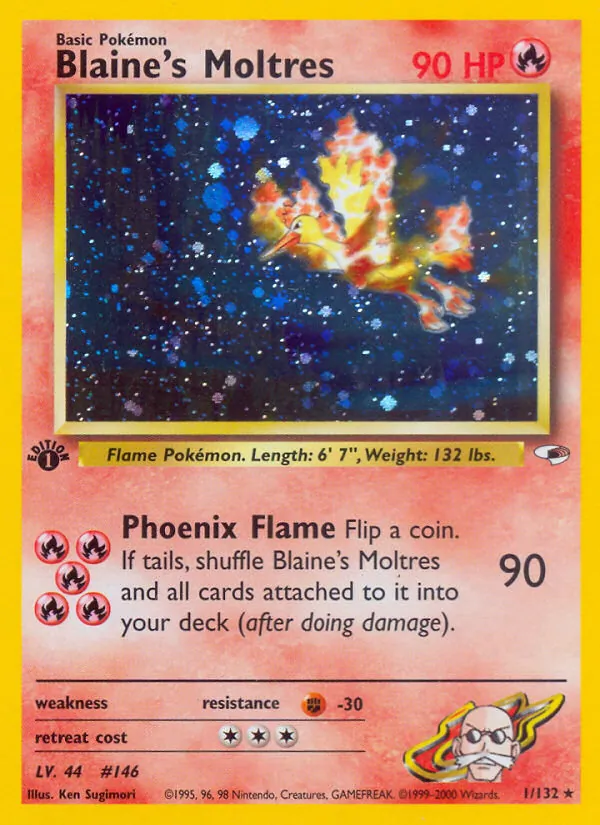 Blaine's Moltres — Gym Heroes 1/132