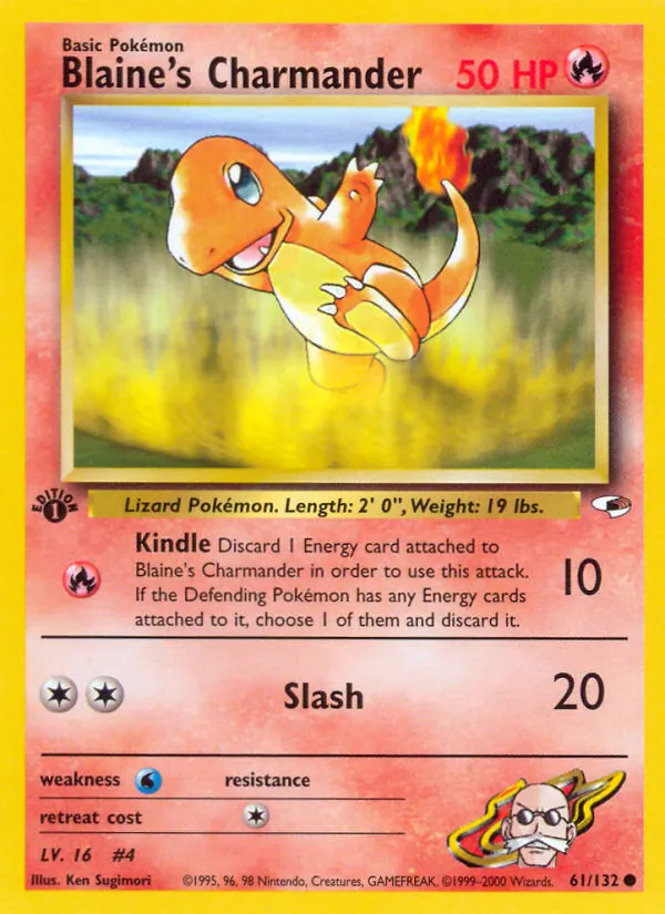 Blaine's Charmander — Gym Heroes 61/132