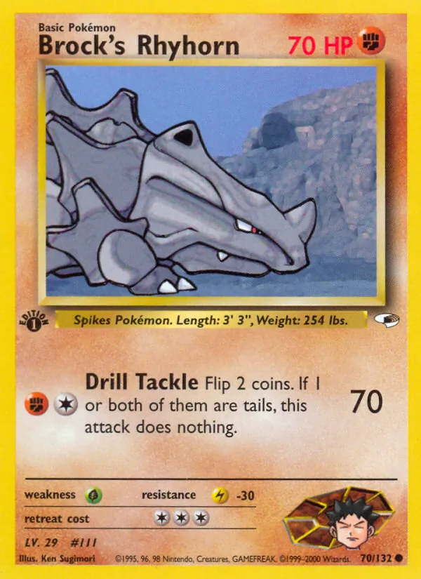 Brock's Rhyhorn — Gym Heroes 70/132