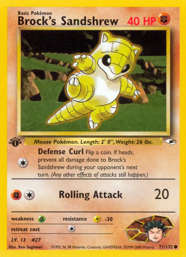 Brock's Sandshrew — Gym Heroes 71/132