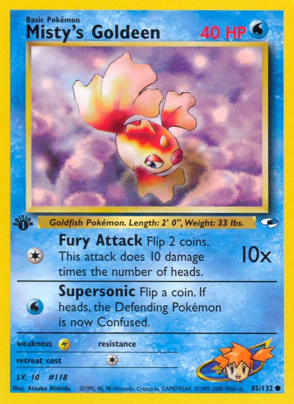 Misty's Goldeen — Gym Heroes 85/132