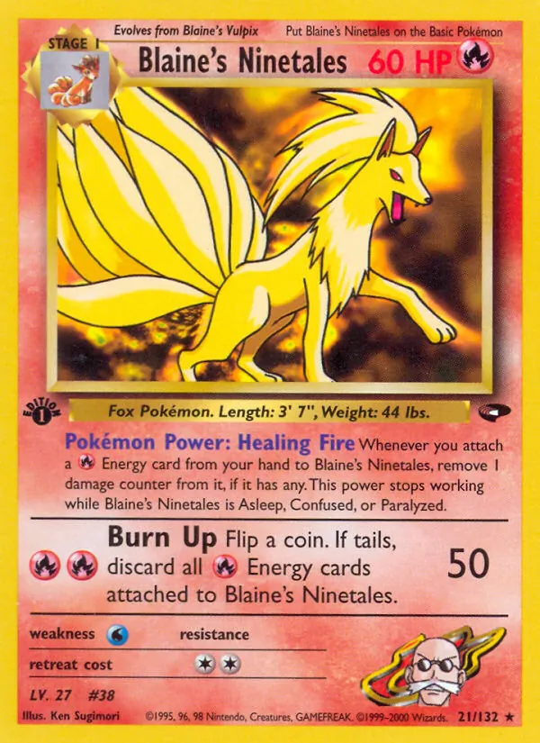 Blaine's Ninetales — Gym Challenge 21/132