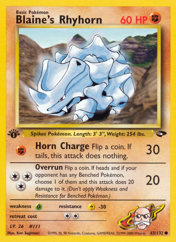 Blaine's Rhyhorn — Gym Challenge 65/132