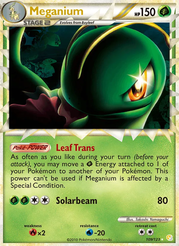 Meganium — HeartGold SoulSilver 109/123