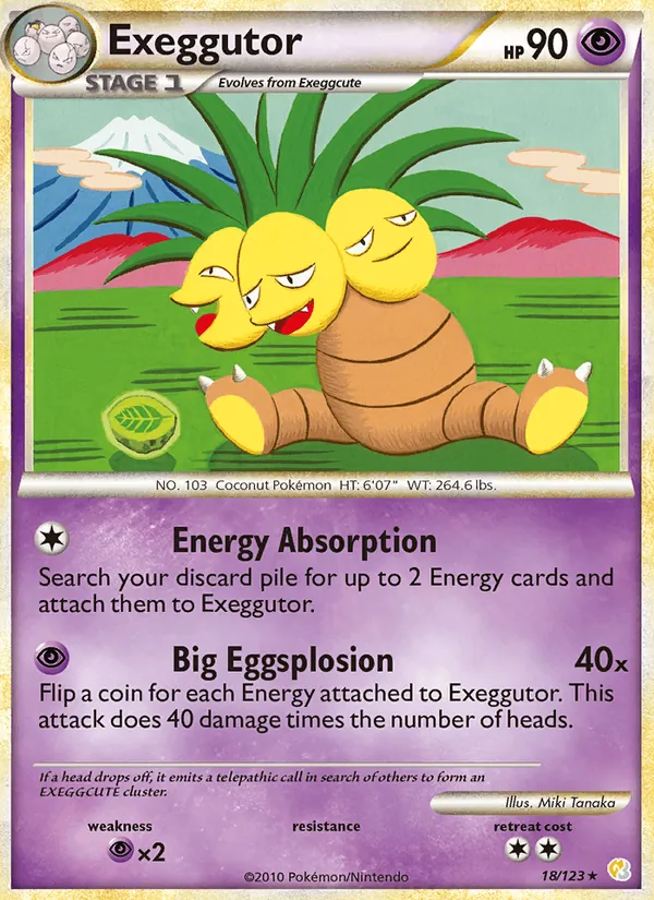 Exeggutor — HeartGold SoulSilver 18/123