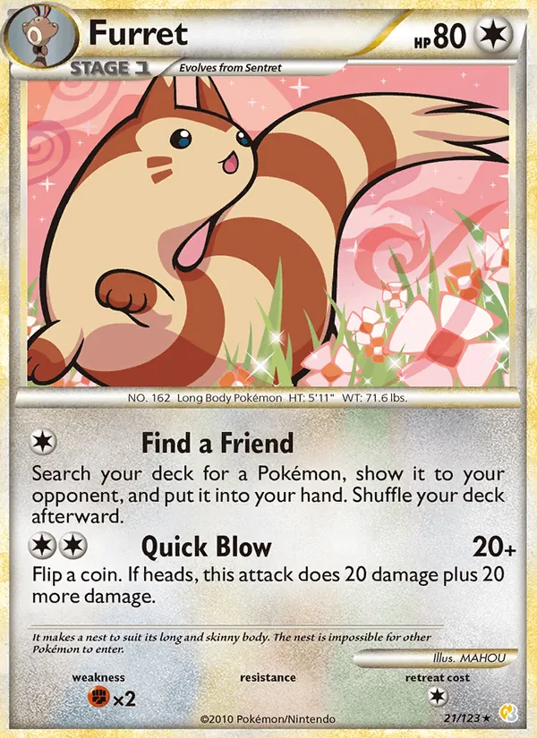 Furret — HeartGold SoulSilver 21/123