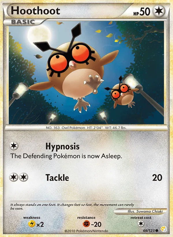 Hoothoot — HeartGold SoulSilver 66/123