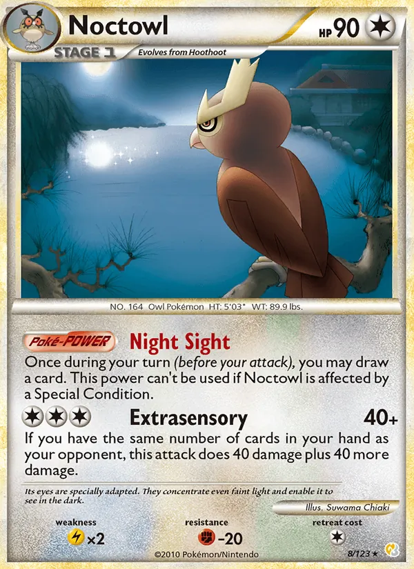 Noctowl — HeartGold SoulSilver 8/123