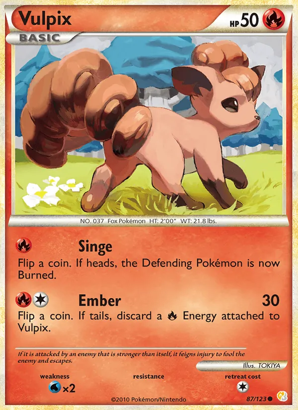 Vulpix — HeartGold SoulSilver 87/123