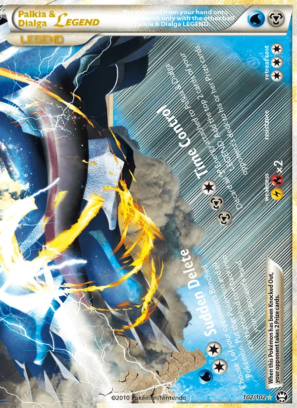 Palkia & Dialga LEGEND — Triumphant 102/102