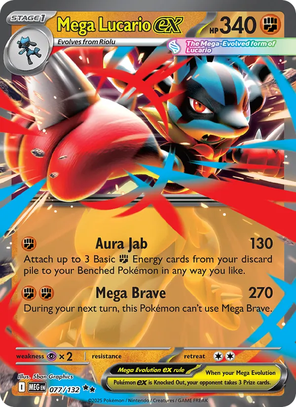 Mega Lucario ex — Mega Evolution 077/132