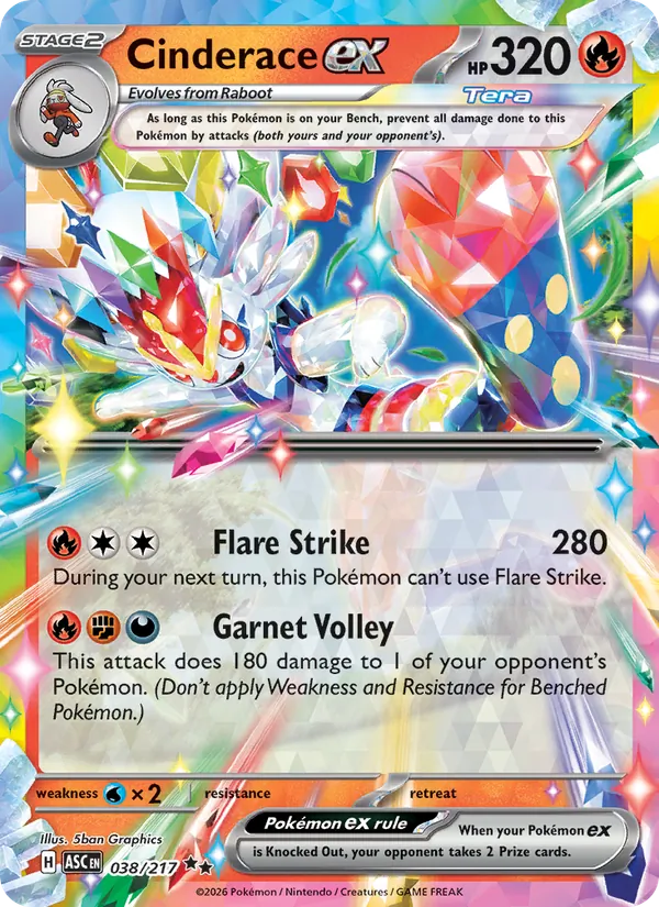 Cinderace ex — Ascended Heroes 038/217