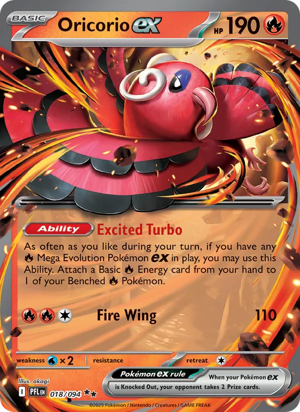 Oricorio ex — Phantasmal Flames 018/94