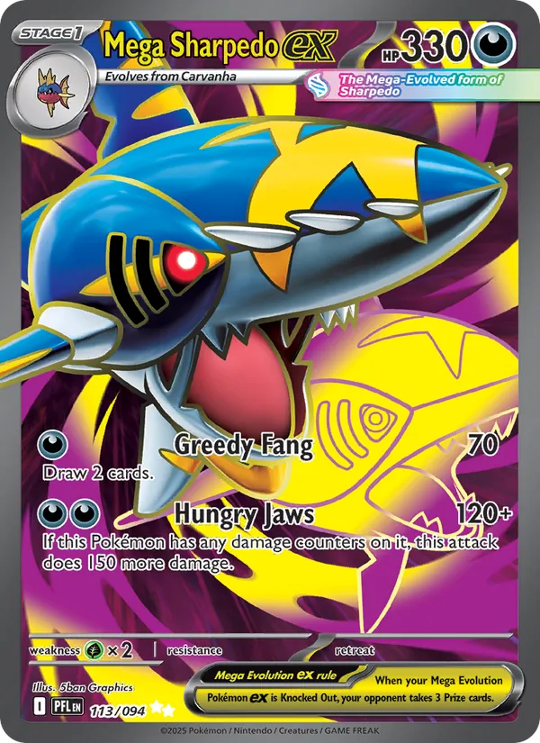 Méga-Sharpedo-ex — Flammes Fantasmagoriques 113/94