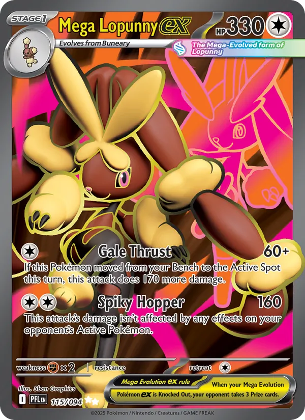 Mega Lopunny ex — Phantasmal Flames 115/94