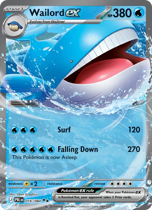 Wailord ex — Pitch Black 016/84