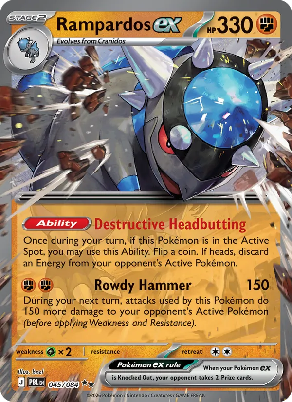 Rampardos ex — Pitch Black 045/84