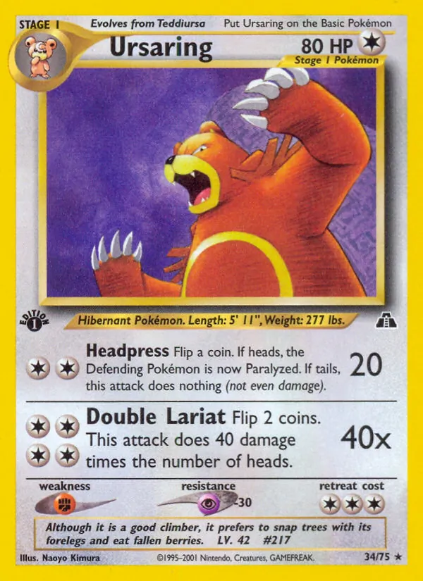 Ursaring — Neo Discovery 34/75