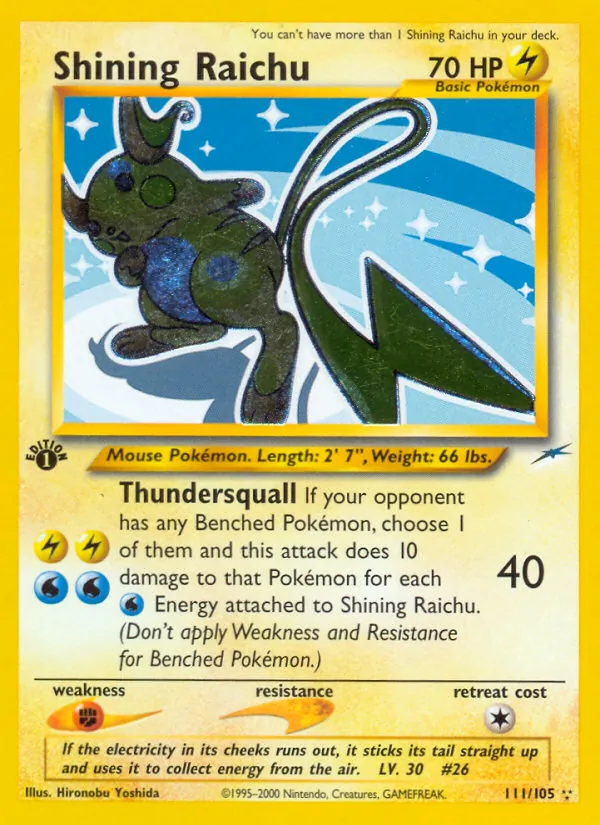 Raichu brillant — Neo Destiny 111/105