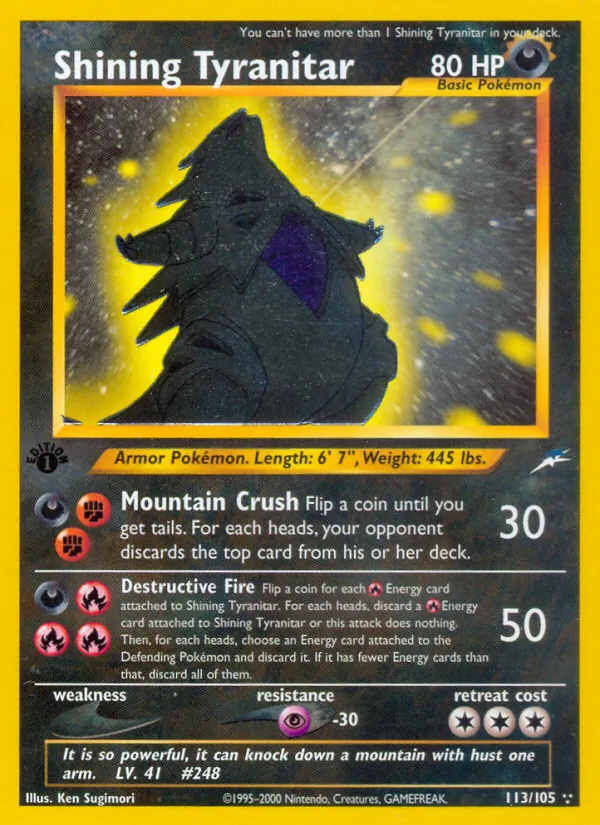 Shining Tyranitar — Neo Destiny 113/105