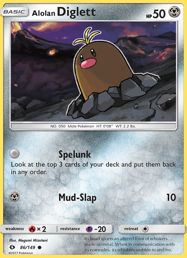 Alolan Diglett — Sun & Moon 86/149