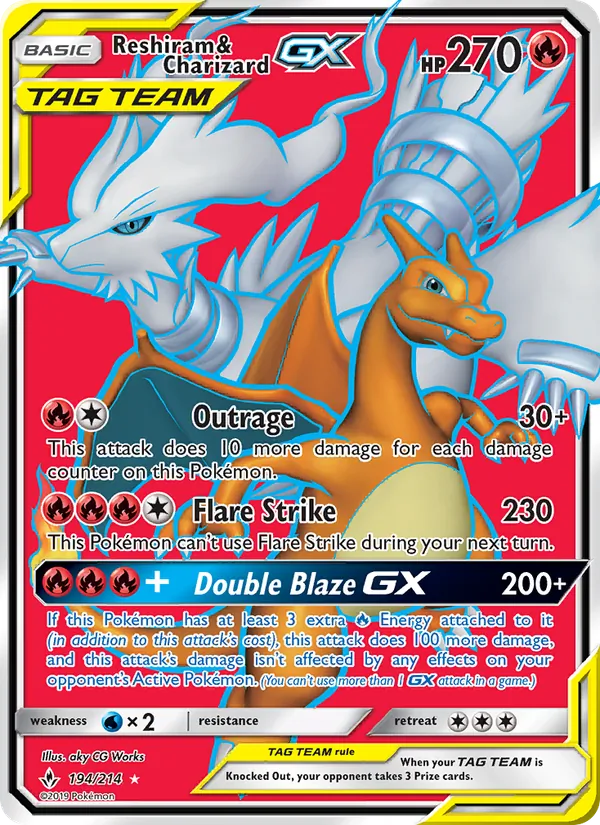 Reshiram & Charizard GX — Unbroken Bonds 194/214