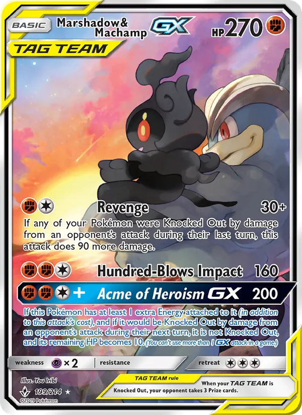 Marshadow & Machamp GX — Unbroken Bonds 199/214