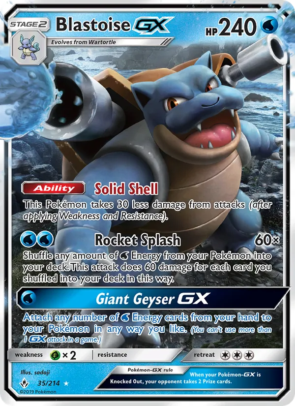 Blastoise GX — Unbroken Bonds 35/214