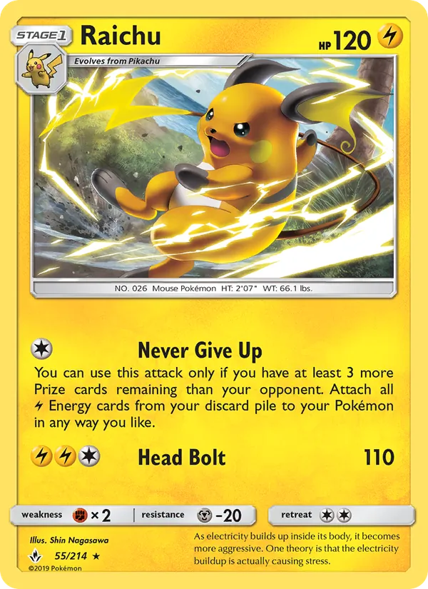 Raichu — Unbroken Bonds 55/214
