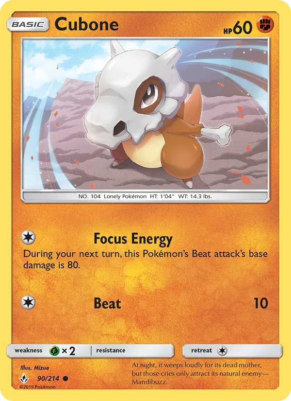 Cubone — Unbroken Bonds 90/214