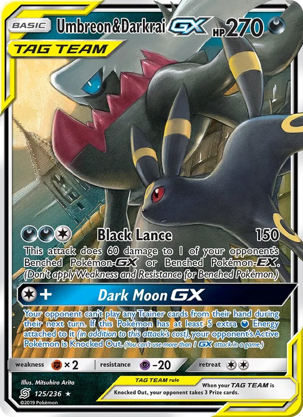 Umbreon & Darkrai GX — Unified Minds 125/236
