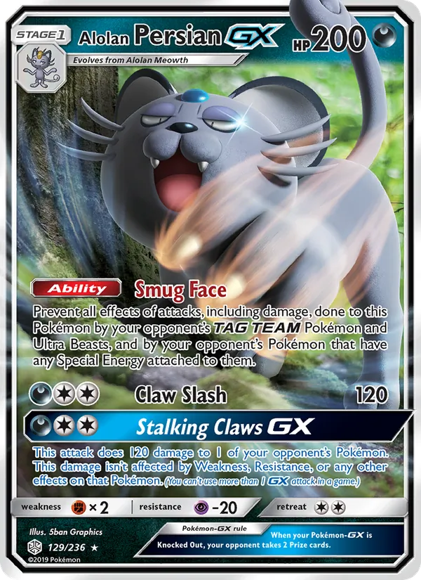 Persian d’Alola GX — Éclipse Cosmique 129/236