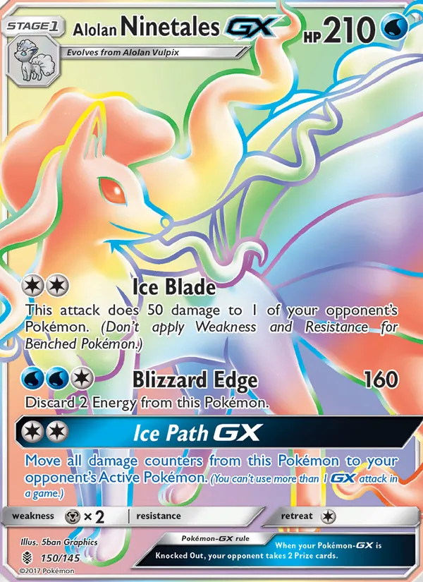 Alolan Ninetales GX — Guardians Rising 150/145
