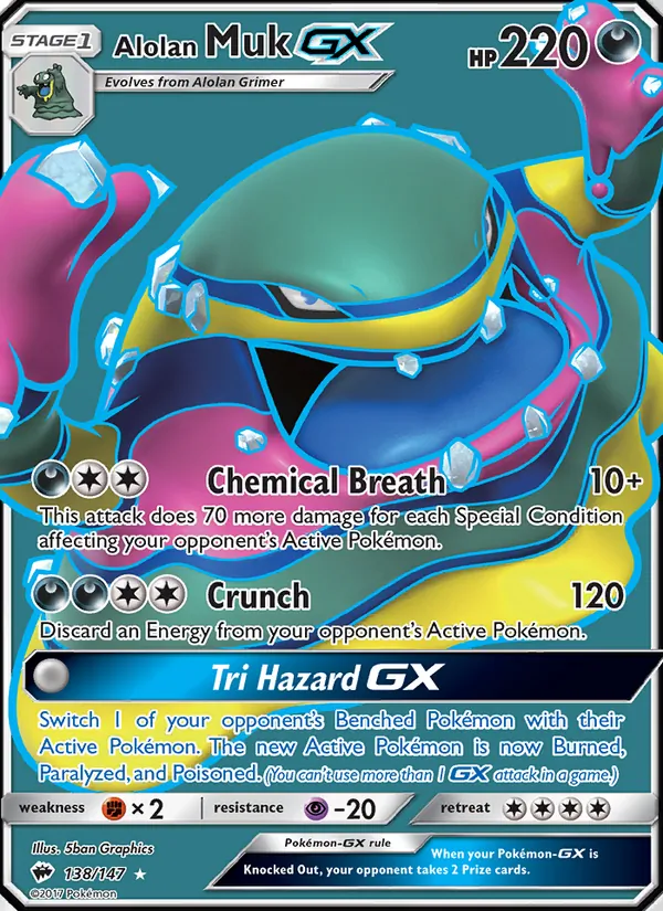Alolan Muk GX — Burning Shadows 138/147