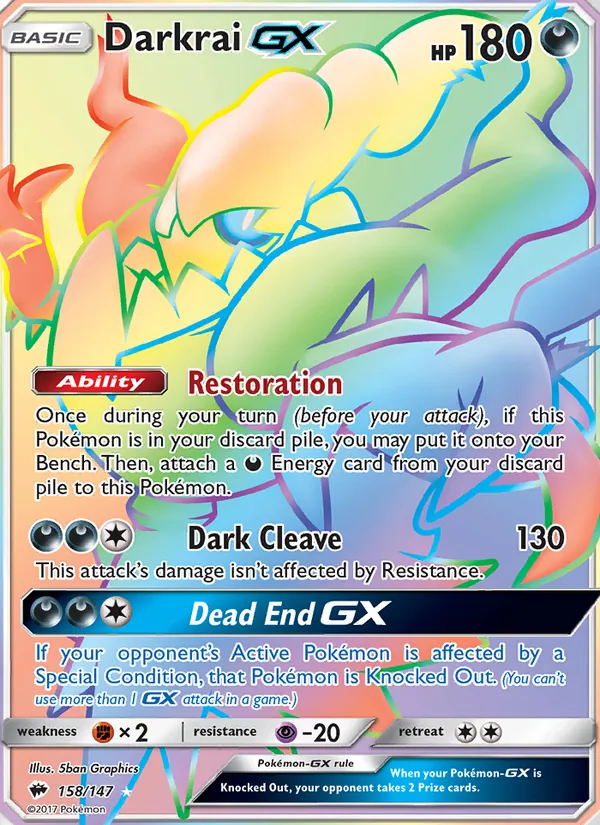 Darkrai GX — Ombres Ardentes 158/147