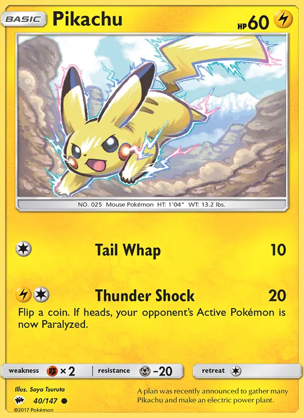 Pikachu — Burning Shadows 40/147