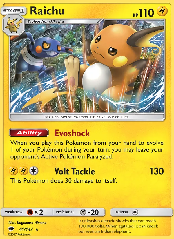 Raichu — Ombres Ardentes 41/147