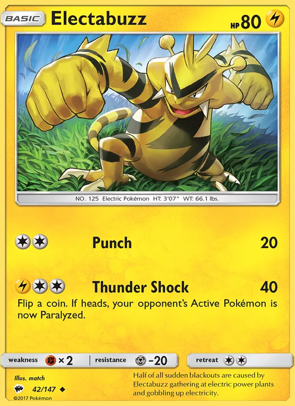 Electabuzz — Burning Shadows 42/147