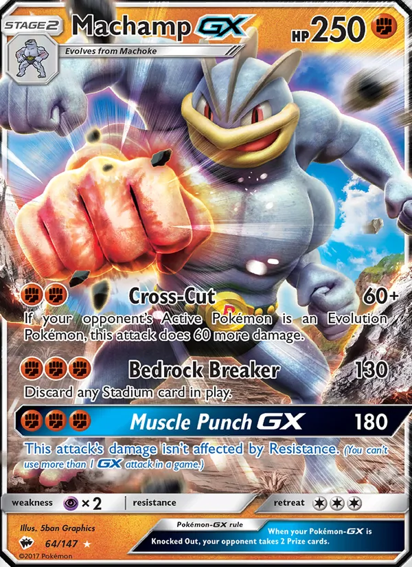 Machamp GX — Burning Shadows 64/147