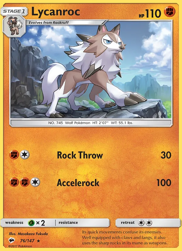 Lycanroc — Burning Shadows 76/147