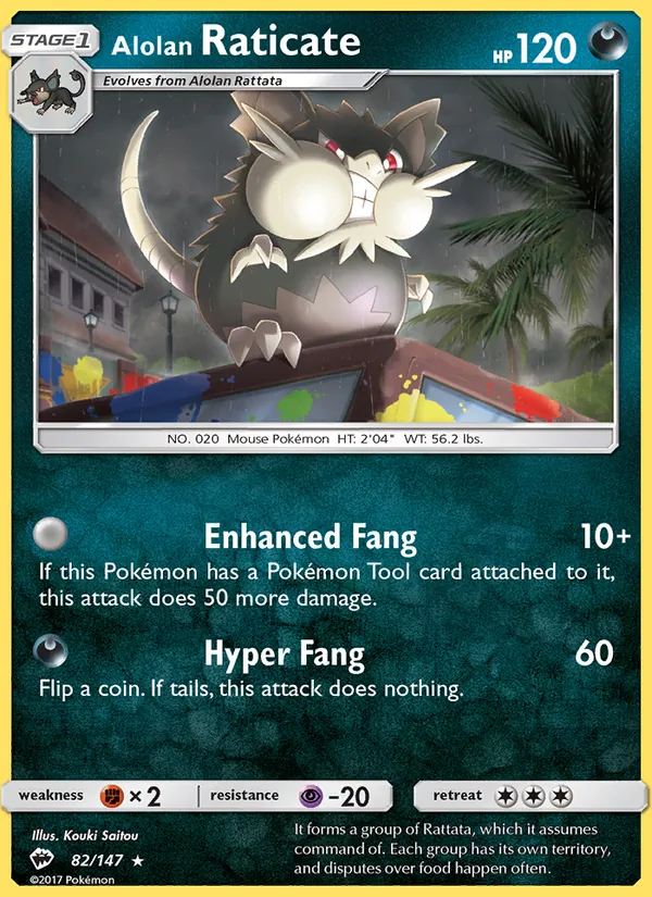Rattatac d’Alola — Ombres Ardentes 82/147