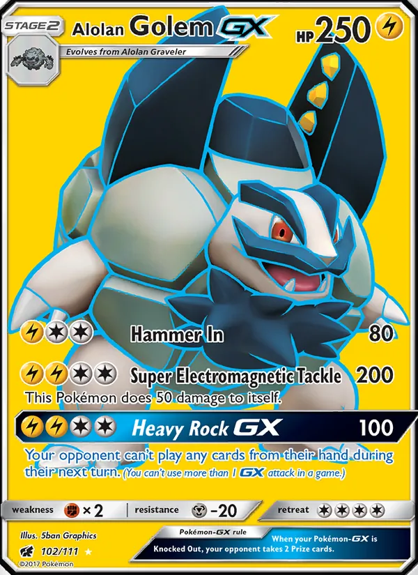 Alolan Golem GX — Crimson Invasion 102/111