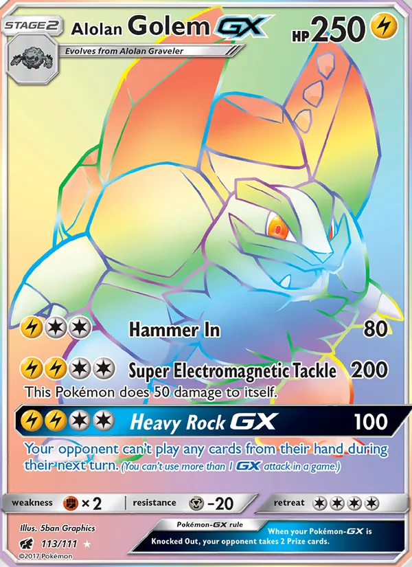Grolem d’Alola GX — Invasion Carmin 113/111