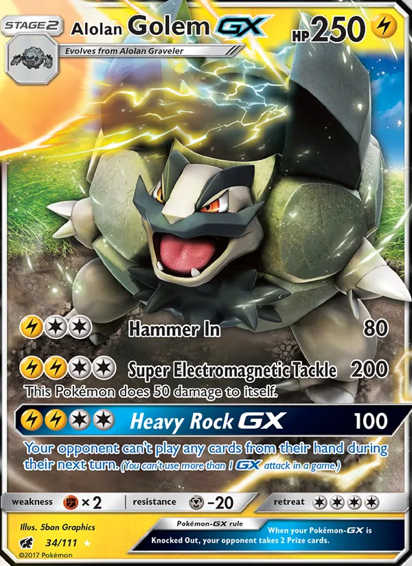 Grolem d’Alola GX — Invasion Carmin 34/111