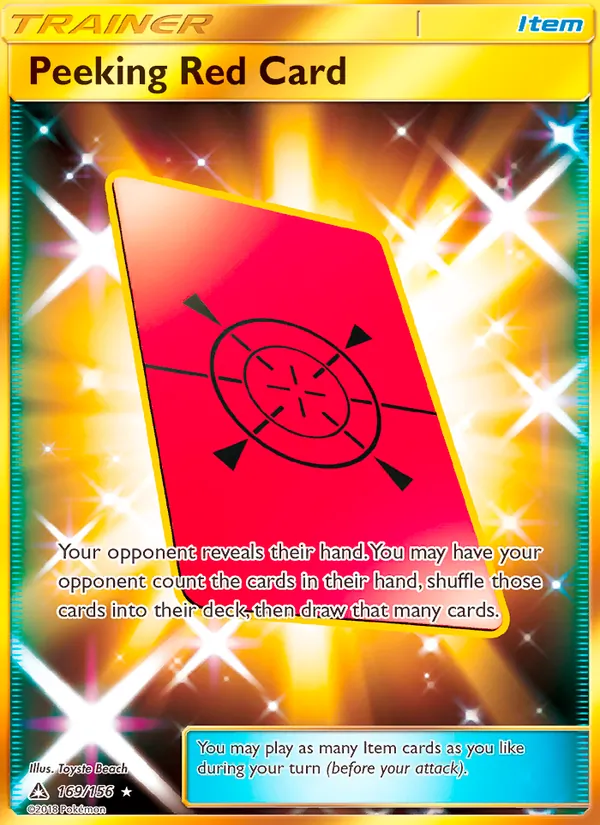Peeking Red Card — Ultra Prism 169/156
