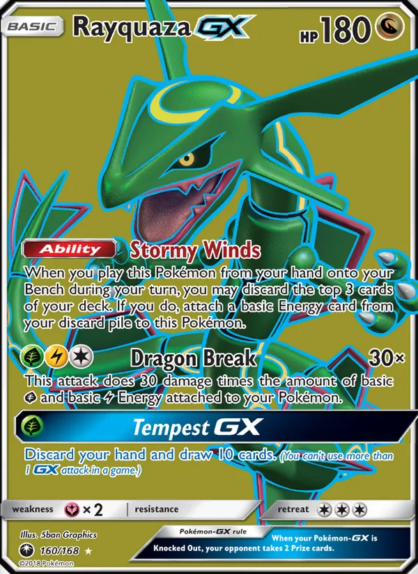 Rayquaza GX — Tempête Céleste 160/168