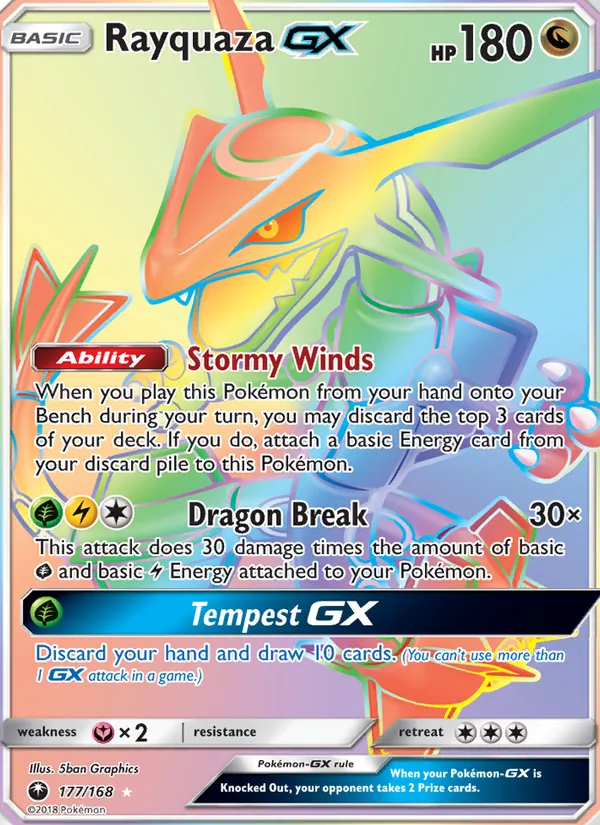 Rayquaza GX — Tempête Céleste 177/168