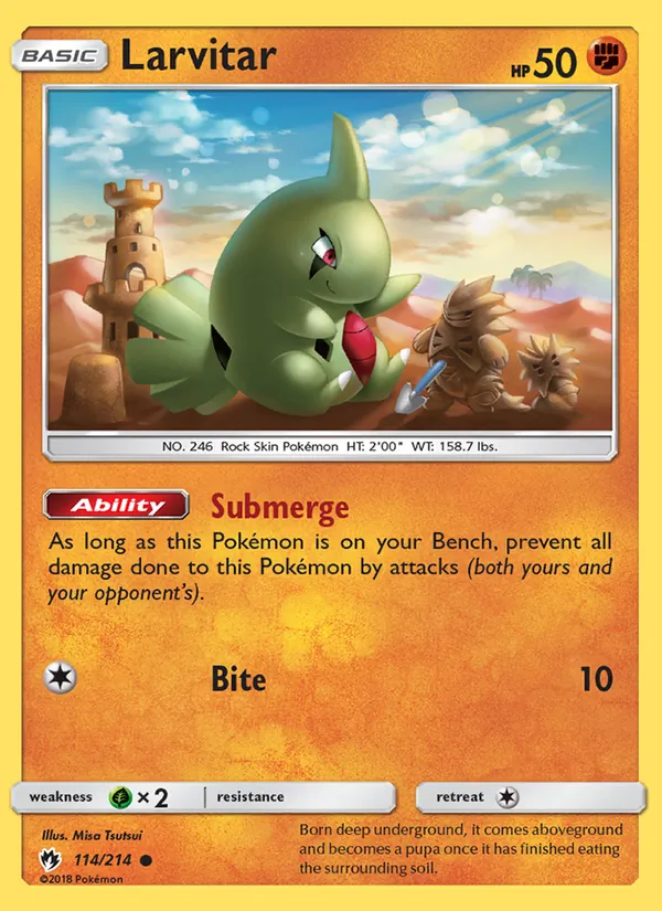 Larvitar — Lost Thunder 114/214