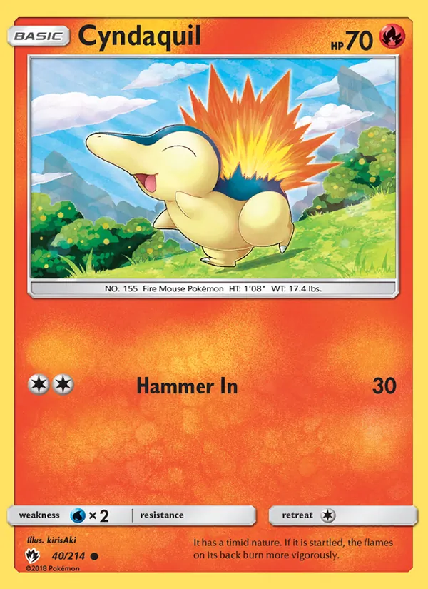 Cyndaquil — Lost Thunder 40/214